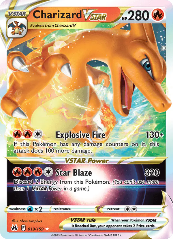 Carta Charizard VSTAR 019/159 de Crown Zenith