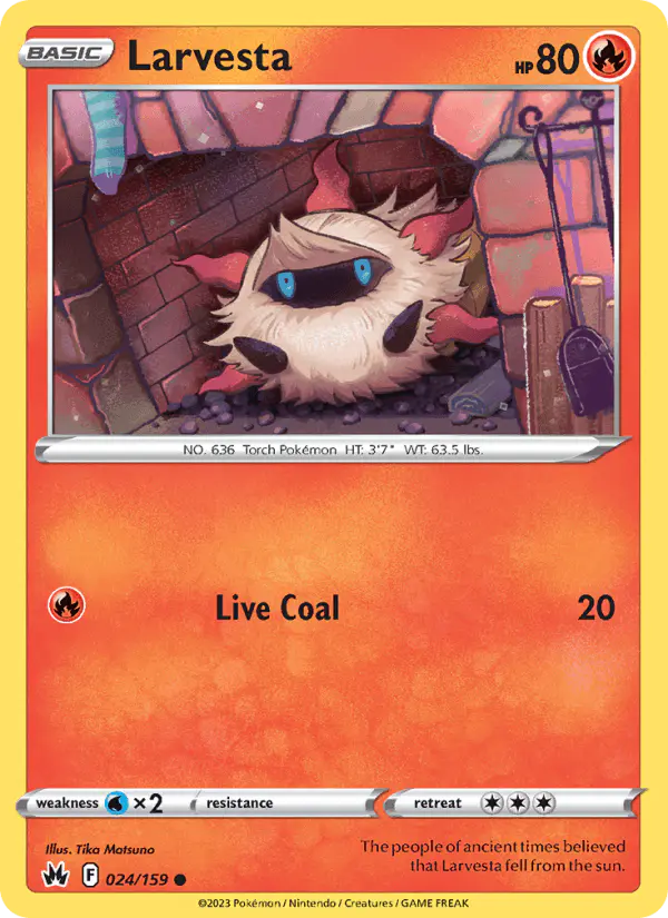 Carta Larvesta 024/159 de Crown Zenith