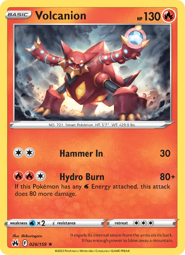Carta Volcanion 026/159 de Crown Zenith