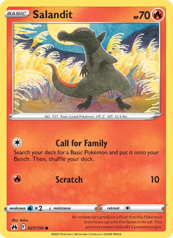 Carta Salandit 027/159 de Crown Zenith