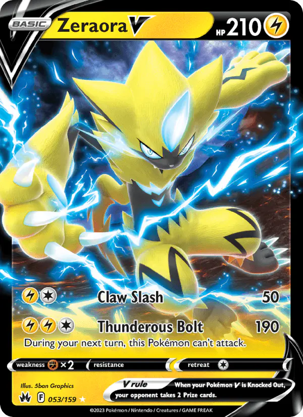Carta Zeraora V 053/159 de Crown Zenith