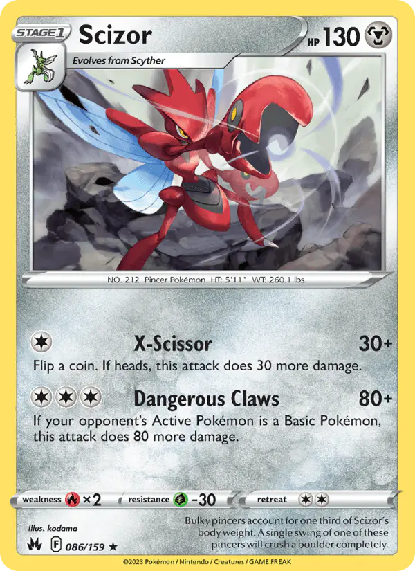 Carta Scizor 086/159 de Crown Zenith