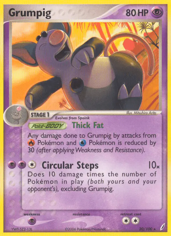 Carta Grumpig 20/100 de Crystal Guardians