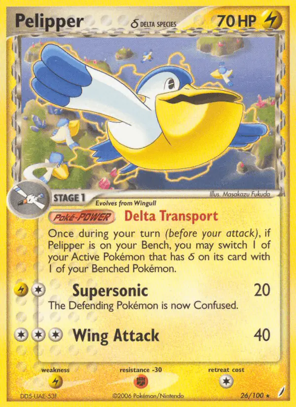 Carta Pelipper δ 26/100 de Crystal Guardians