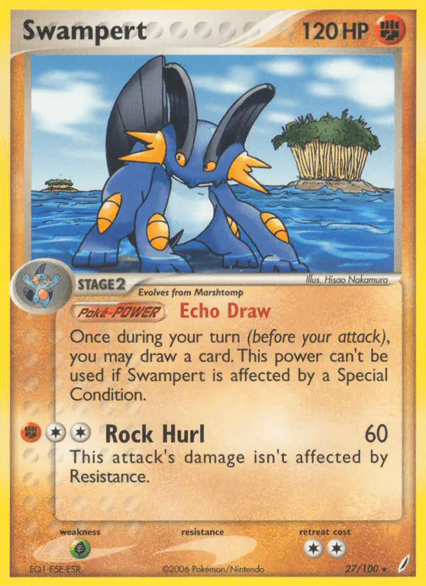 Carta Swampert 27/100 de Crystal Guardians