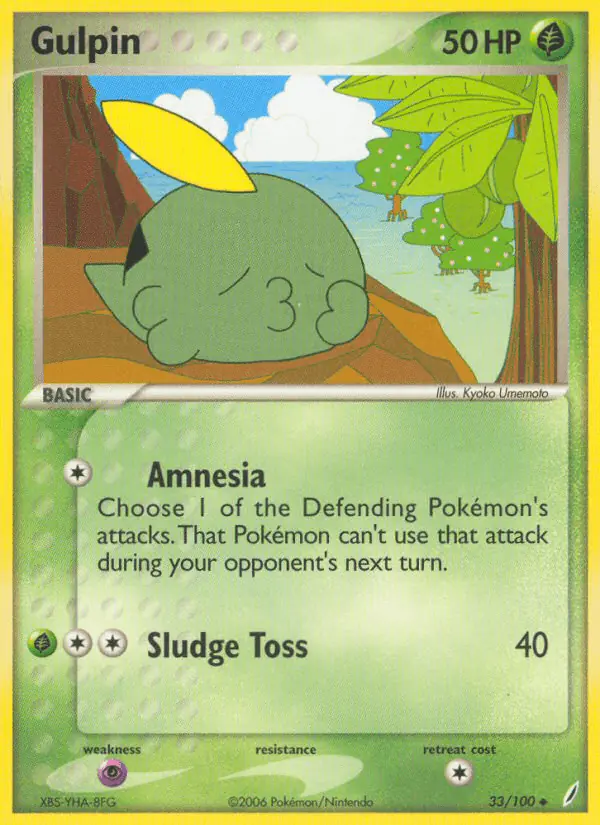 Carta Gulpin 33/100 de Crystal Guardians