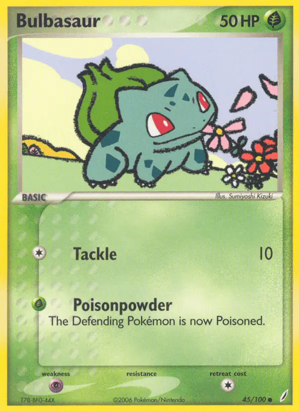 Carta Bulbasaur 45/100 de Crystal Guardians