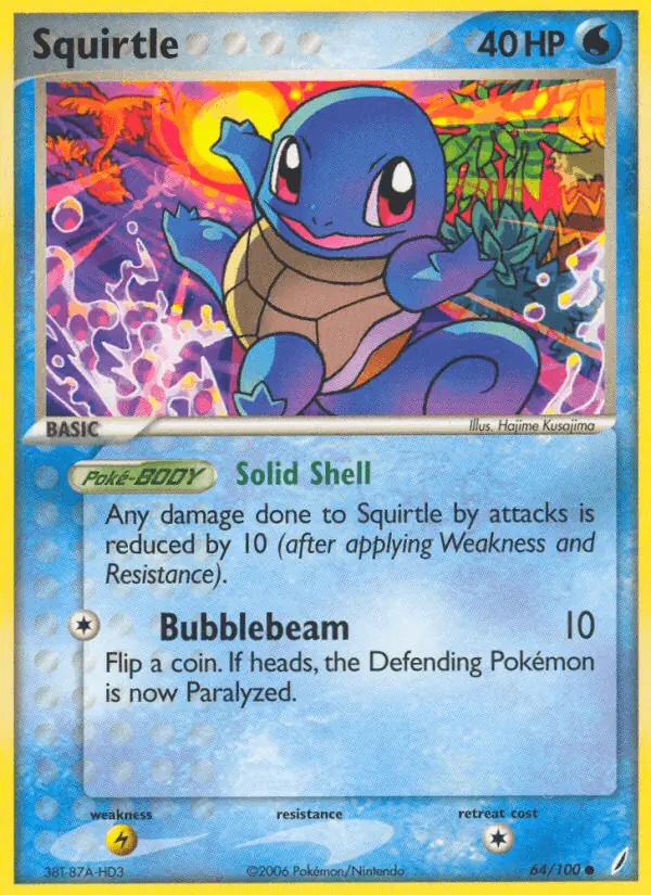 Carta Squirtle 64/100 de Crystal Guardians