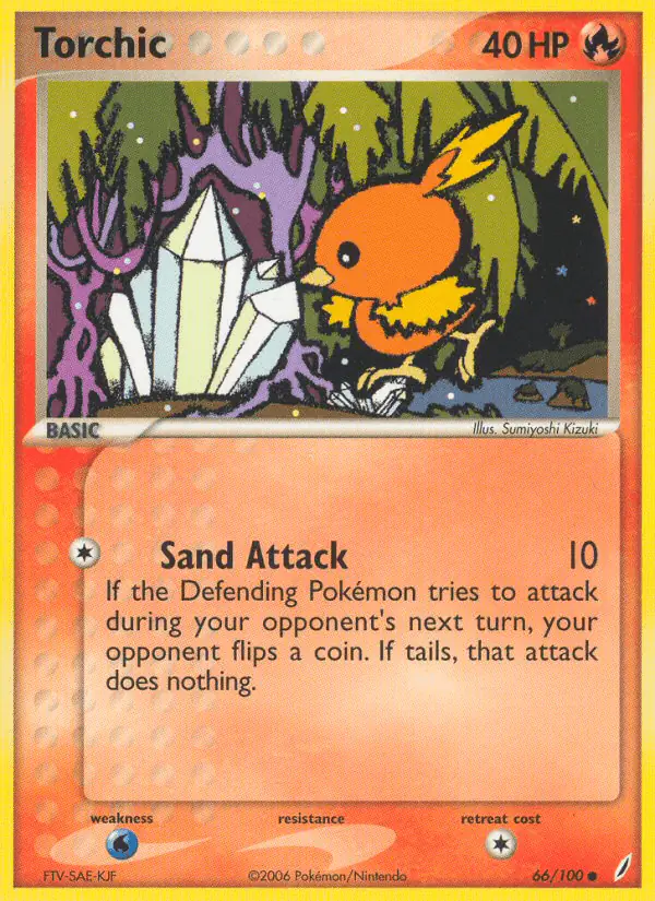 Carta Torchic 66/100 de Crystal Guardians