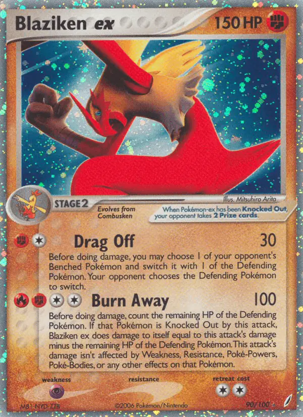 Carta Blaziken ex 90/100 de Crystal Guardians