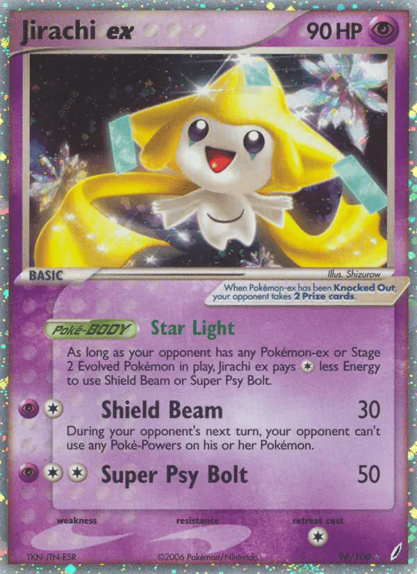 Carta Jirachi ex 94/100 de Crystal Guardians