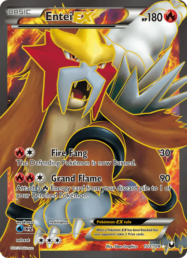 Carta Entei-EX 103/108 de Dark Explorers