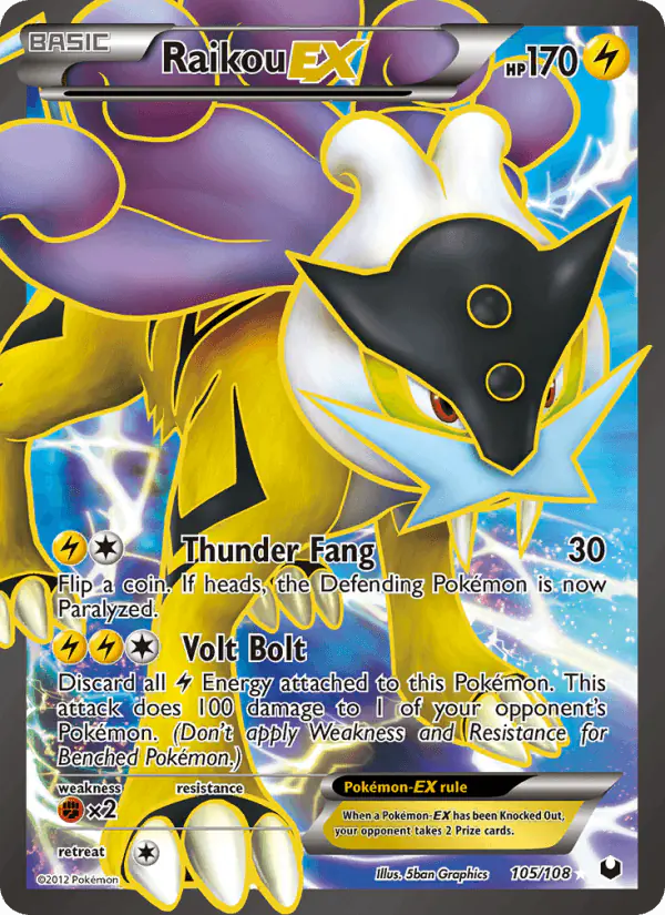 Carta Raikou-EX 105/108 de Dark Explorers