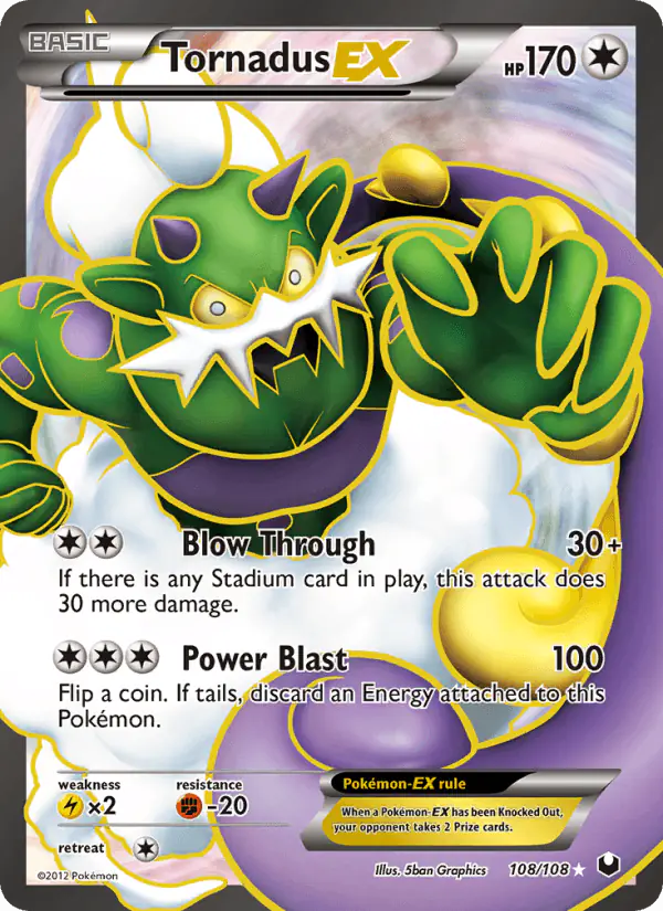 Carta Tornadus-EX 108/108 de Dark Explorers