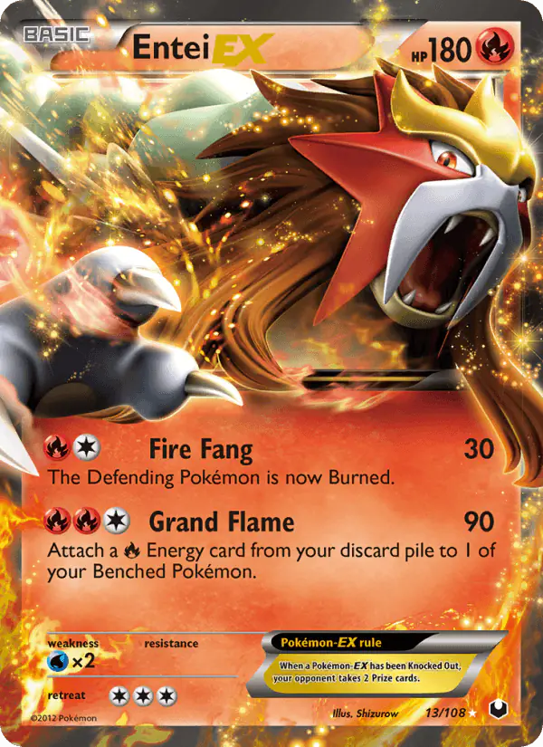 Carta Entei-EX 13/108 de Dark Explorers