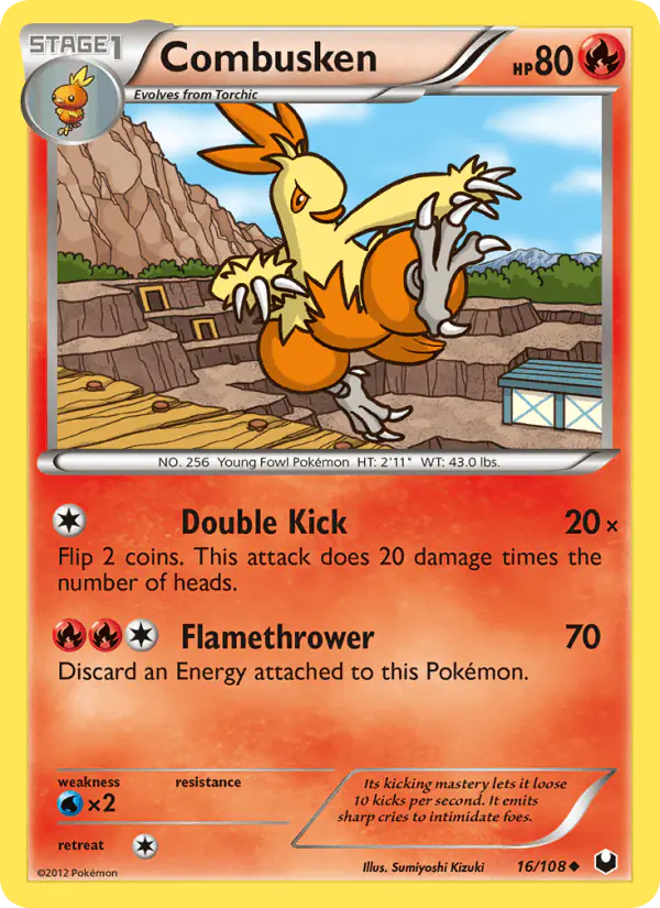 Carta Combusken 16/108 de Dark Explorers