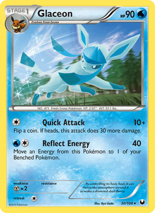 Carta Glaceon 30/108 de Dark Explorers