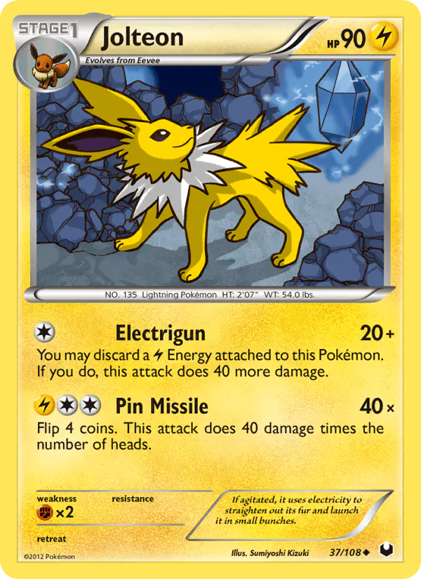 Carta Jolteon 37/108 de Dark Explorers