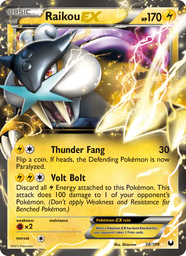 Carta Raikou-EX 38/108 de Dark Explorers