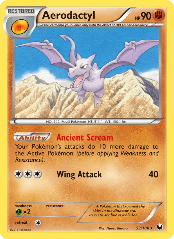 Carta Aerodactyl 53/108 de Dark Explorers