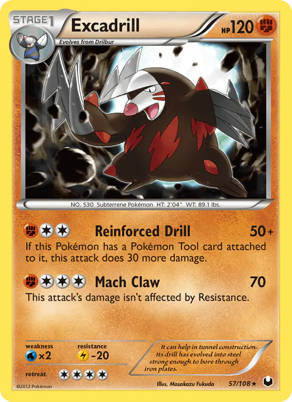 Carta Excadrill 57/108 de Dark Explorers