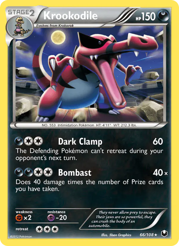 Carta Krookodile 66/108 de Dark Explorers