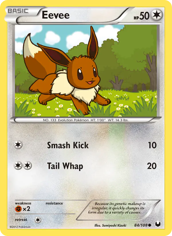 Carta Eevee 84/108 de Dark Explorers