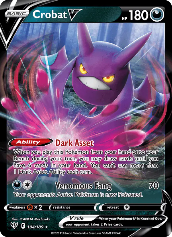 Carta Crobat V 104/189 de Darkness Ablaze