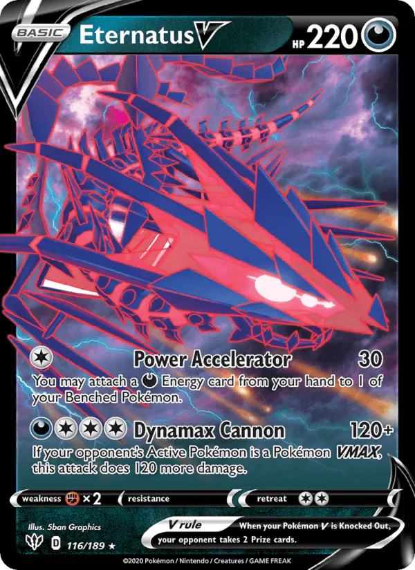 Carta Eternatus V 116/189 de Darkness Ablaze
