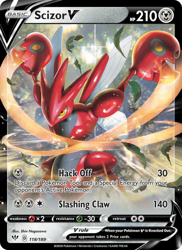 Carta Scizor V 118/189 de Darkness Ablaze