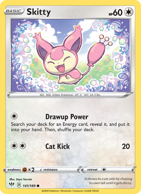 Carta Skitty 141/189 de Darkness Ablaze