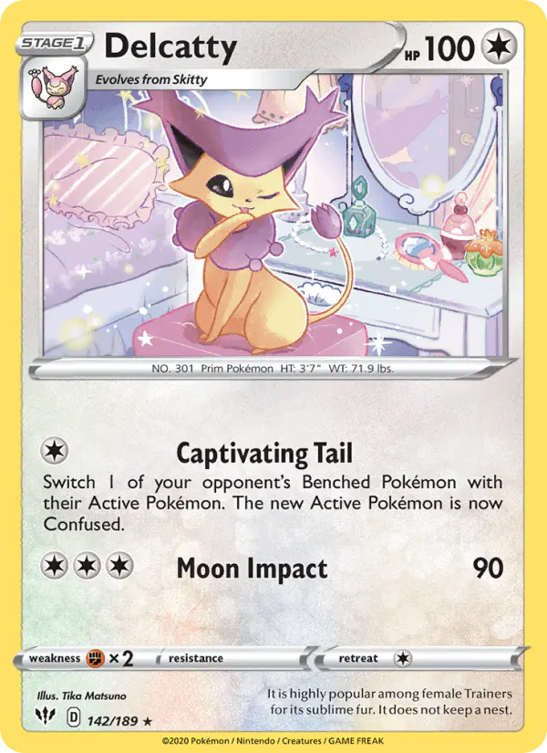 Carta Delcatty 142/189 de Darkness Ablaze