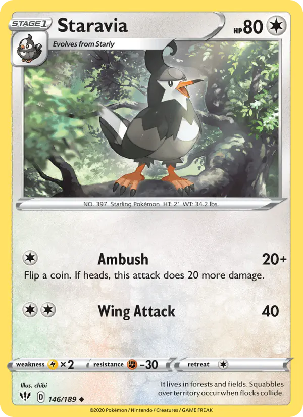 Carta Staravia 146/189 de Darkness Ablaze