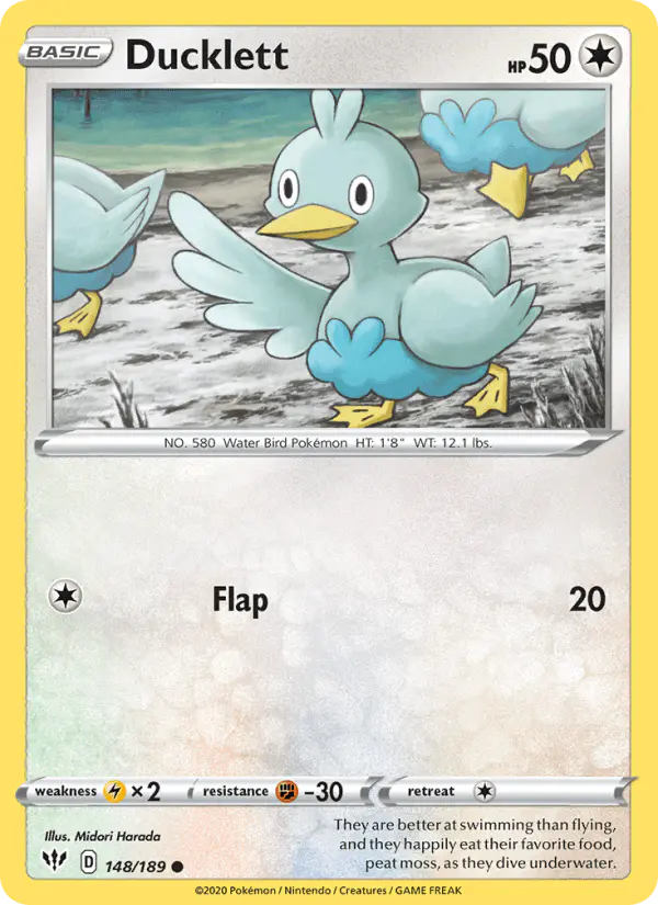 Carta Ducklett 148/189 de Darkness Ablaze