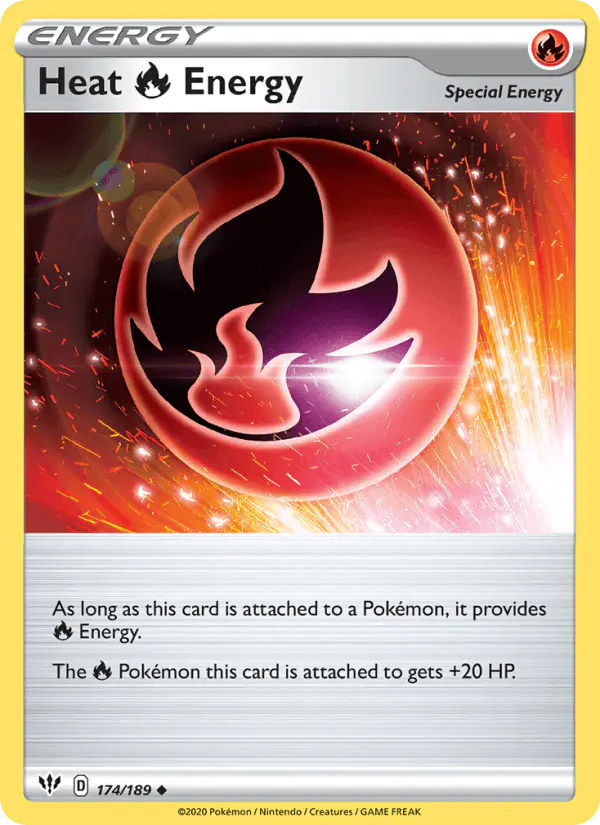 Carta Heat Fire Energy 174/189 de Darkness Ablaze