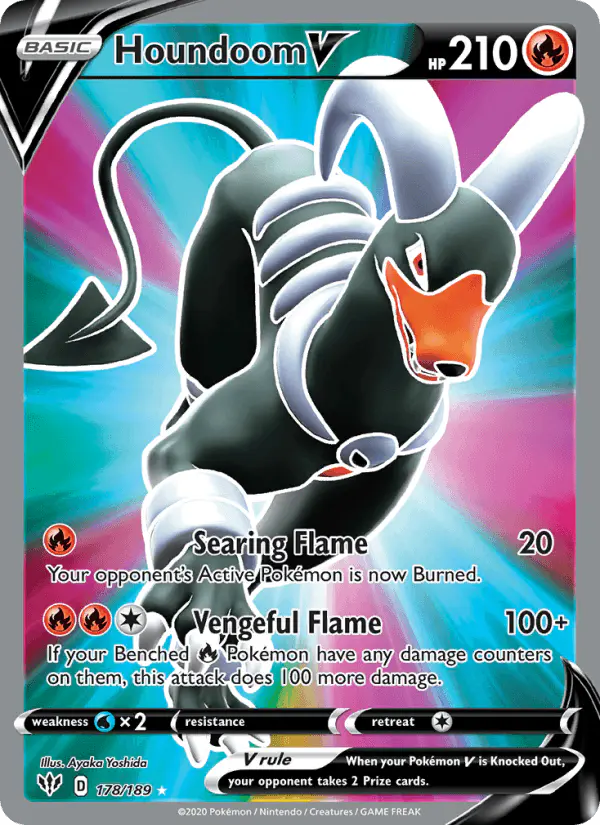 Carta Houndoom V 178/189 de Darkness Ablaze