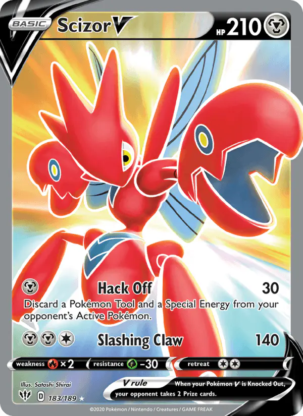 Carta Scizor V 183/189 de Darkness Ablaze