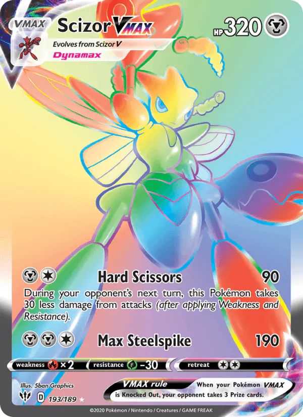 Carta Scizor VMAX 193/189 de Darkness Ablaze