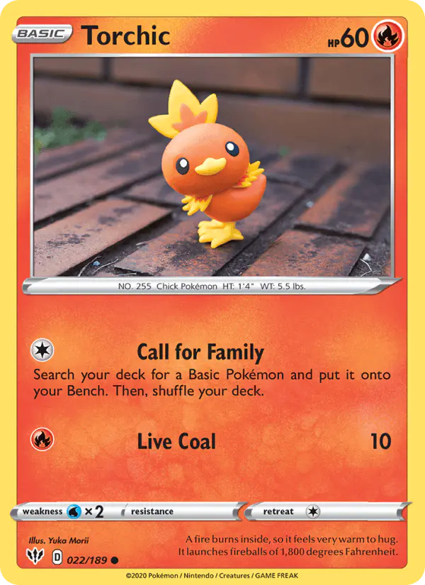 Carta Torchic 022/189 de Darkness Ablaze