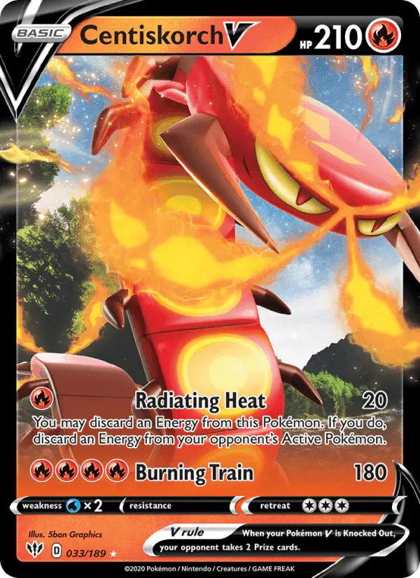 Carta Centiskorch V 033/189 de Darkness Ablaze