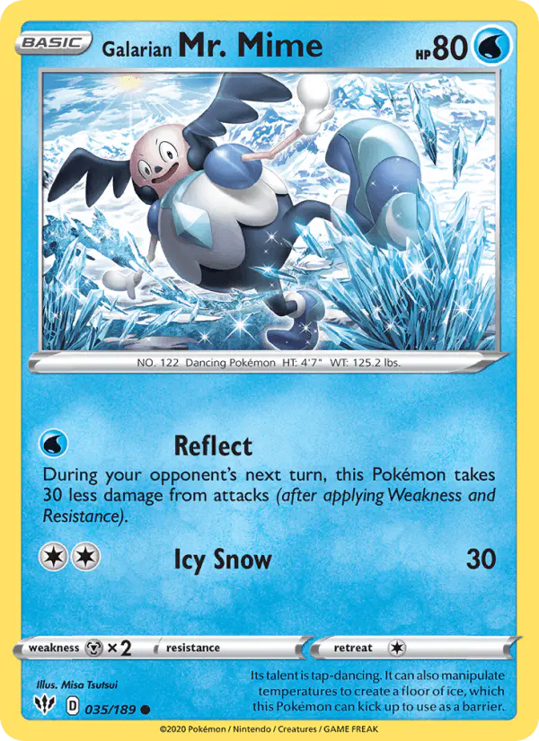 Carta Galarian Mr. Mime 035/189 de Darkness Ablaze