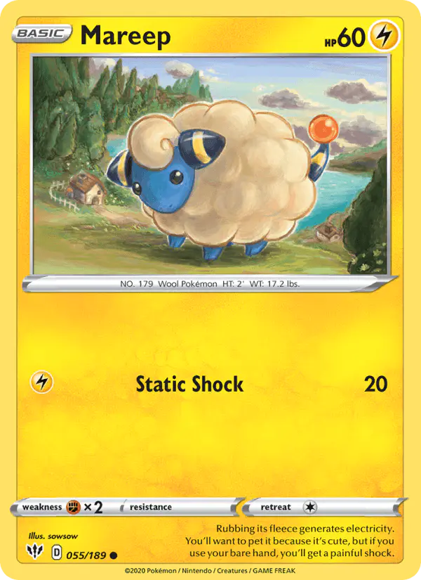 Carta Mareep 055/189 de Darkness Ablaze