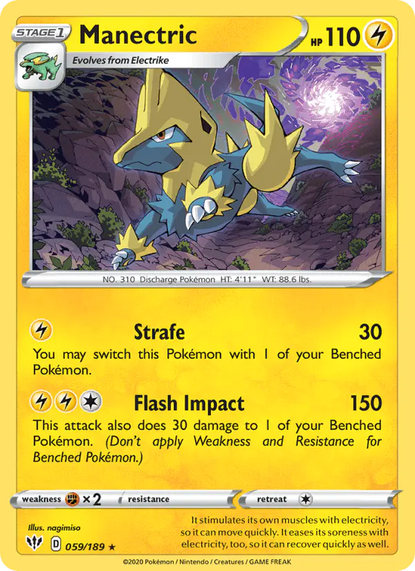 Carta Manectric 059/189 de Darkness Ablaze