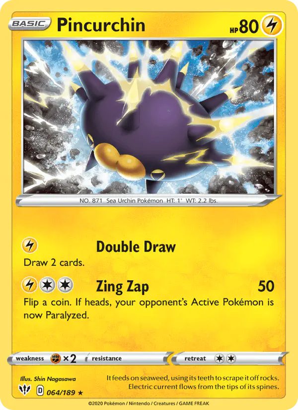 Carta Pincurchin 064/189 de Darkness Ablaze