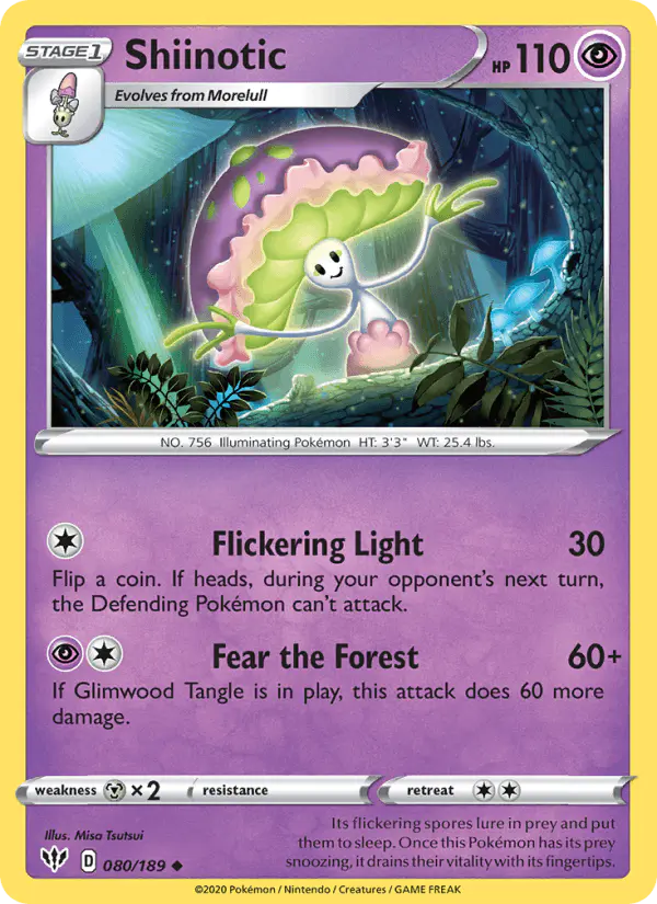 Carta Shiinotic 080/189 de Darkness Ablaze