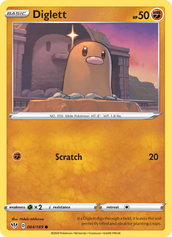 Carta Diglett 084/189 de Darkness Ablaze