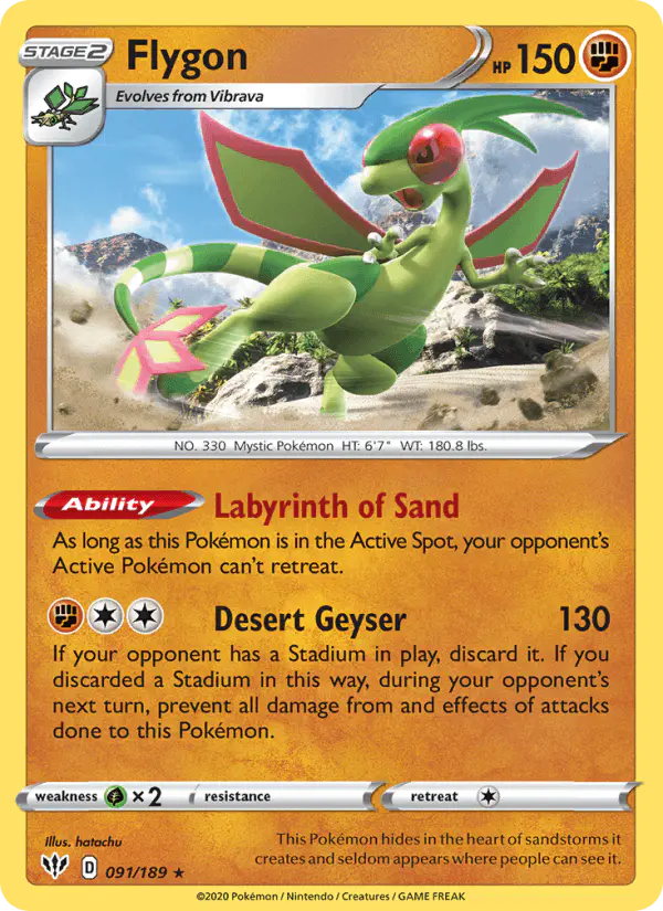 Carta Flygon 091/189 de Darkness Ablaze