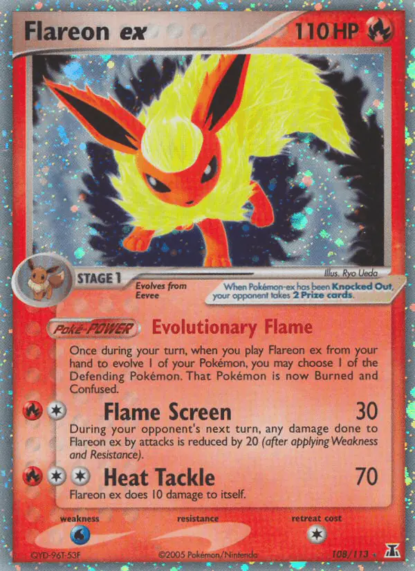 Carta Flareon ex 108/113 de Delta Species