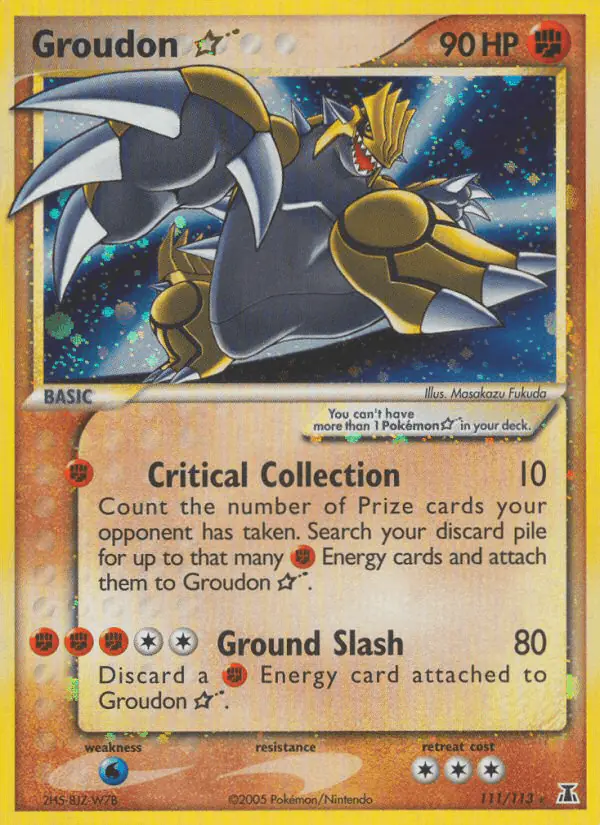 Carta Groudon Star 111/113 de Delta Species