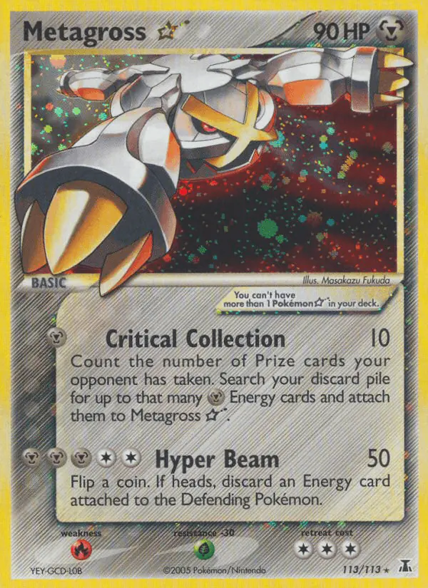 Carta Metagross Star 113/113 de Delta Species